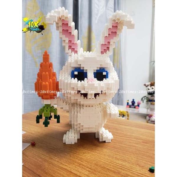 Đồ chơi lắp ráp 3d thỏ Snowball trắng dễ thương quà tặng sinh nhật trẻ em, quà tặng bạn trai bạn gái 10xtimes
