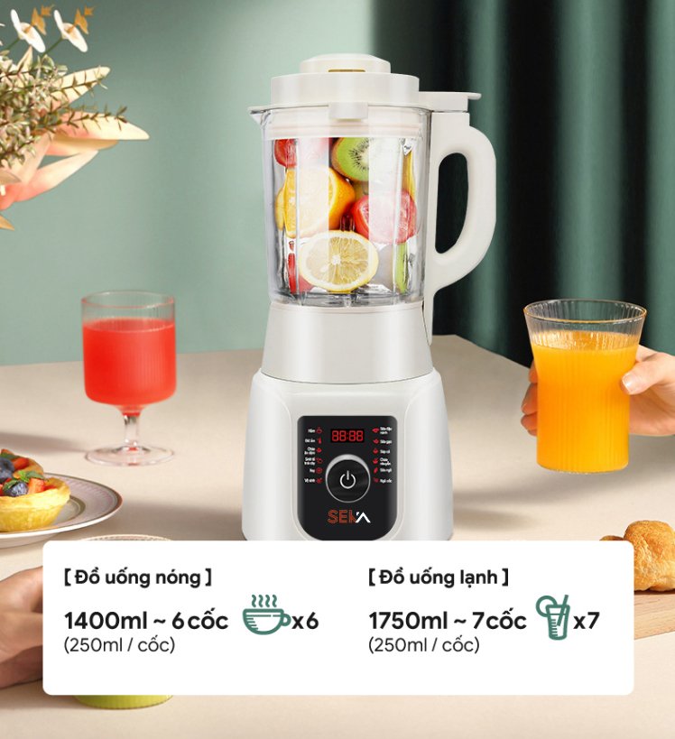 Máy làm xay nấu sữa hạt đa năng 1.75 lít - Hàng chính hãng