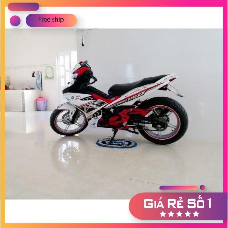 Tem rời dành cho Exciter 150 Mxking trắng đỏ chất liệu Crom cao cấp