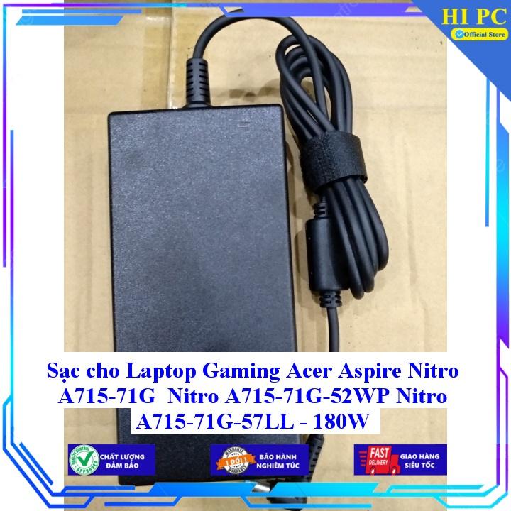 Sạc cho Laptop Gaming Acer Aspire Nitro A715-71G Nitro A715-71G-52WP Nitro A715-71G-57LL - 180W - Kèm Dây nguồn - Hàng Nhập Khẩu