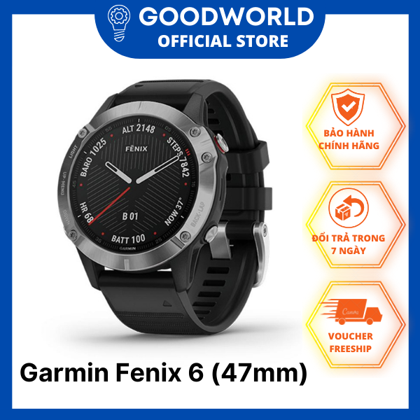 Đồng Hồ Thông Minh Theo Dõi Vận Động Theo Dõi Sức Khỏe Garmin Fenix 6 (47mm) - Hàng Chính Hãng