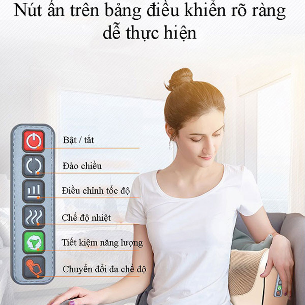 Gối massage cổ toàn thân đa năng cao cấp có rung 