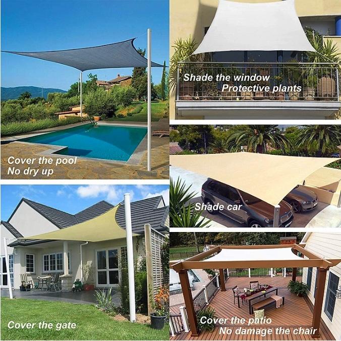 Bạt che nắng che mưa dã ngoại du lịch Rooftop Durable Sunshade 3x3m ️ FREESHIP ️