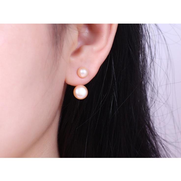 Bông Tai Bạc 925 Màu Cam Dễ Thương - Trường Thịnh Ngọc Trai
