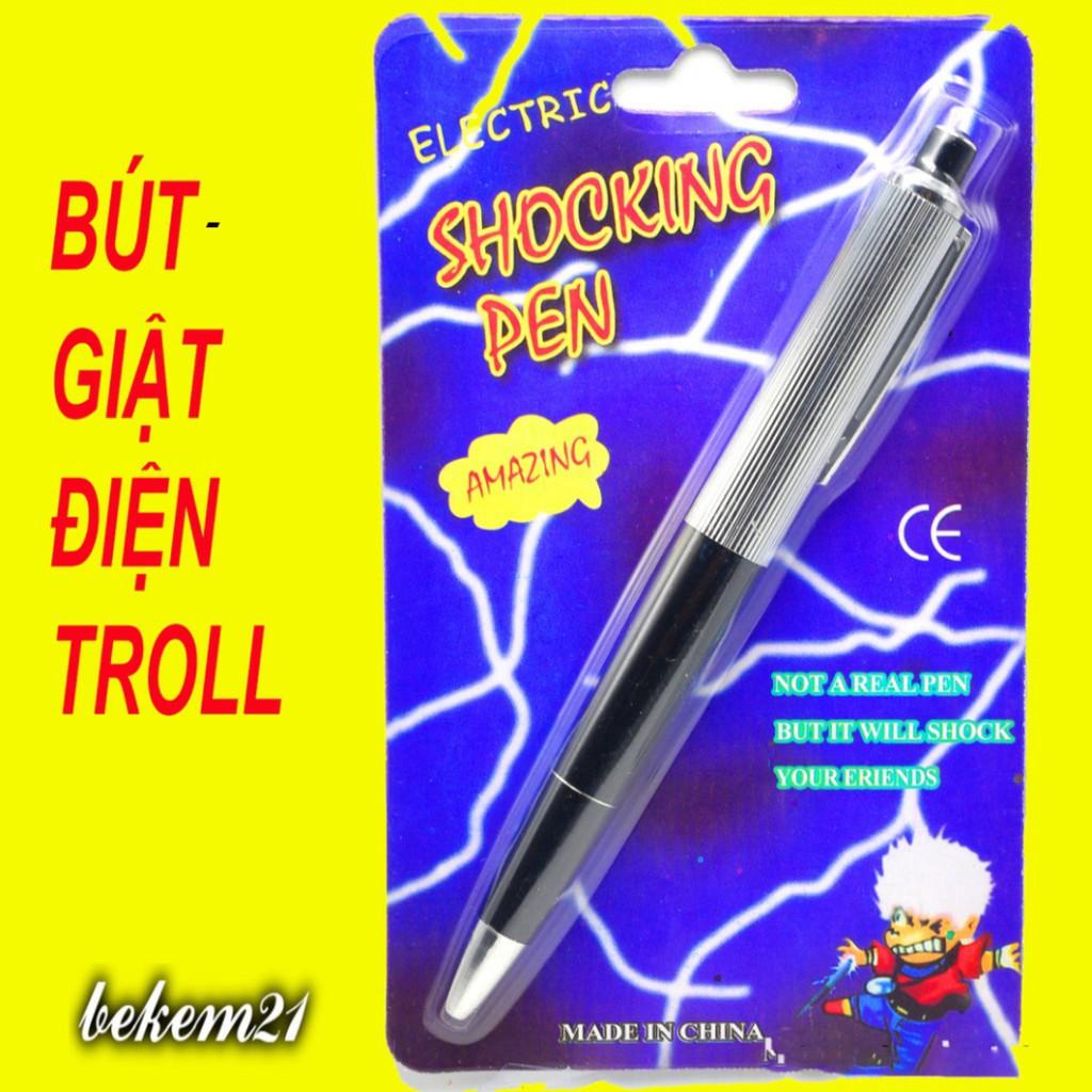 (có sẵn) Bút Sốc Điện Vô Hại Bút Điện Giật Vui Có Thể Viết Được Troll Chơi Khăm cực vui