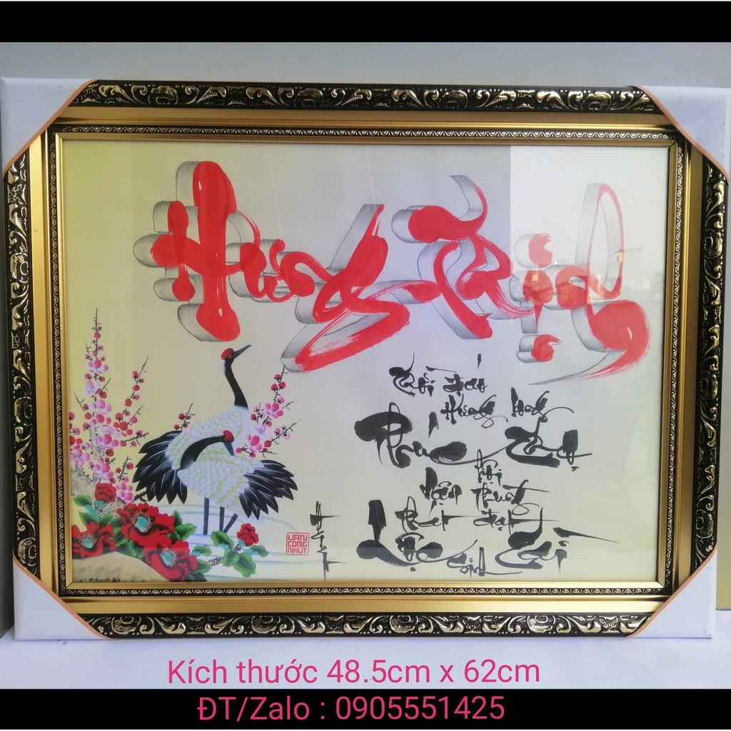 Thư pháp HƯNG THỊNH.Quà tặng mừng tân gia,khai trương, sinh nhật.Mừng thọ ông bà,cha mẹ.Quà tết.Tranh trang trí tết