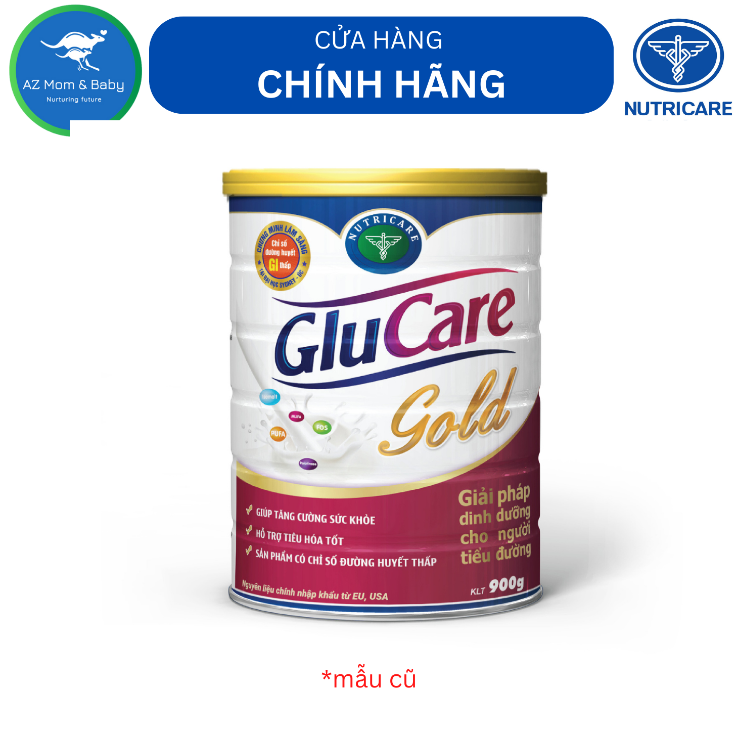 Sữa bột Nutricare Glucare Gold dinh dưỡng cho người tiểu đường (900g)