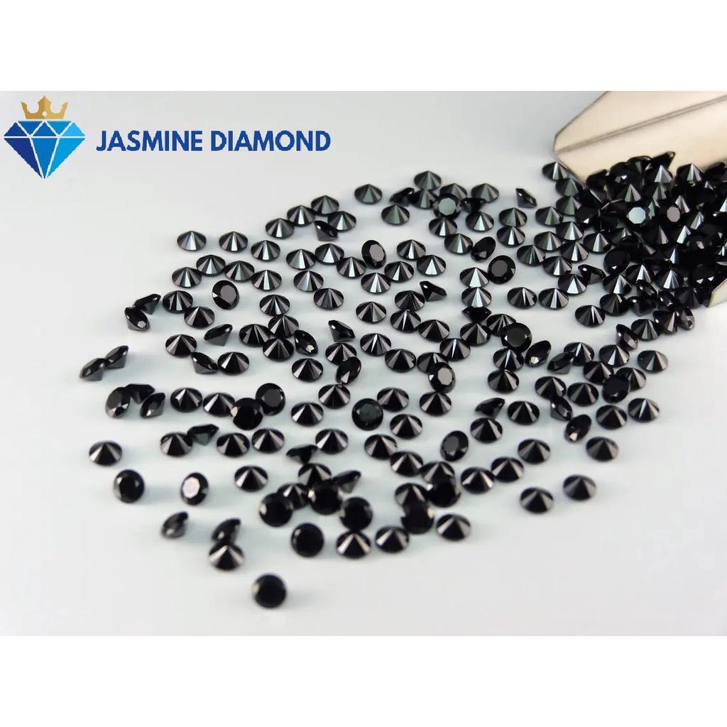 Kim cương nhân tạo Mỹ Moissanite tấm màu đen