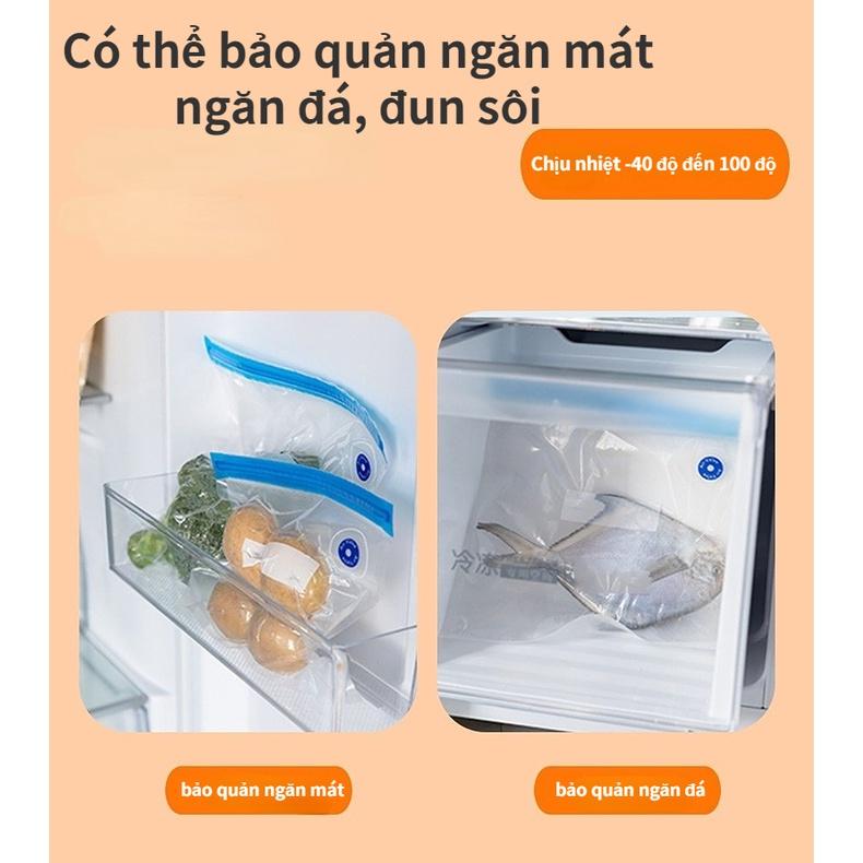 Máy Hút Chân Không Bảo Quản Đóng Gói Thực Phẩm Kèm Túi Hút Chân Không Tái Sử Dụng