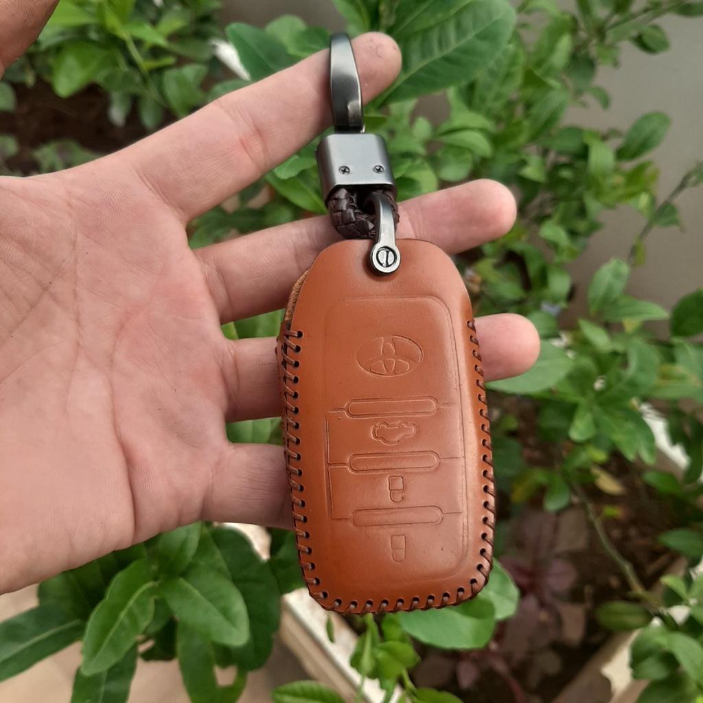 Bao Da Chìa Khóa 3 nút Toyota Camry, Fortuner, Innova V, HiluxG Da bò 100%