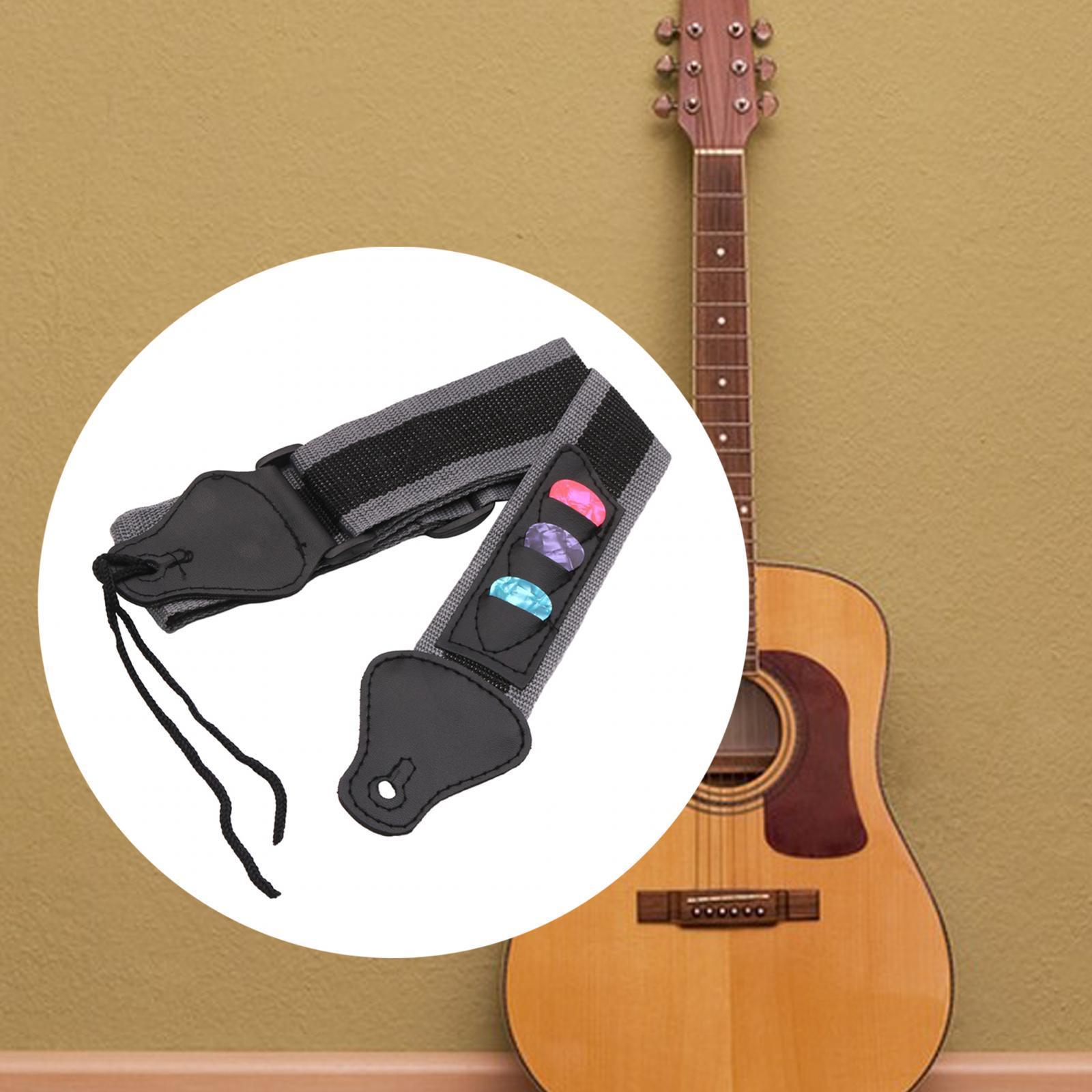 Guitar Strap 90cm-130cm with 3 Guitar Picks Adjustable for Banjos Acoustic Guitar Classical Guitars Electric Guitar Mandolins