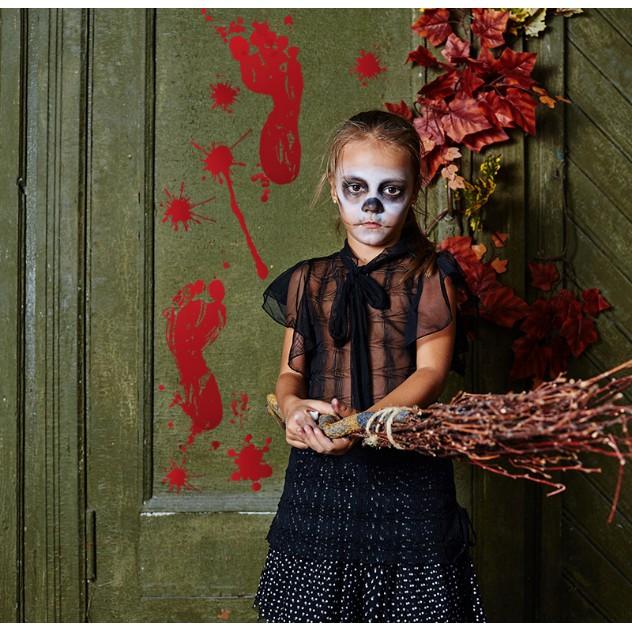Decal trang trí tường - Halloween Bàn Chân Máu