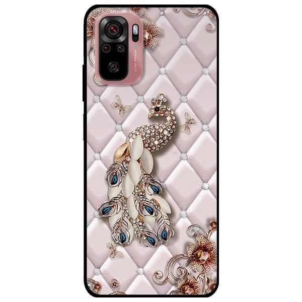 Ốp lưng dành cho Xiaomi Xiaomi Redmi Note 10 - Redmi Note 10 Pro - mẫu Chim Công Nền Da