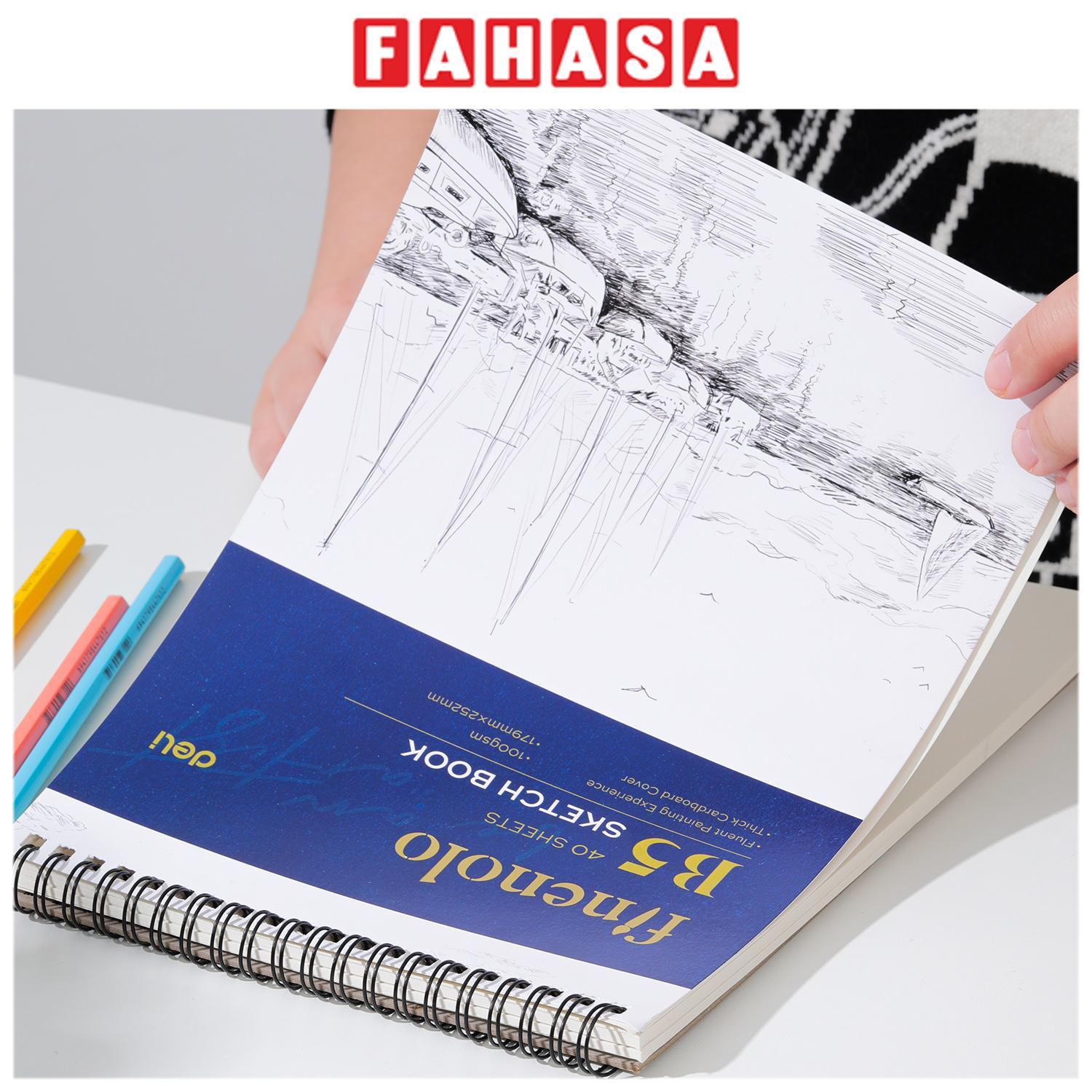 Sổ Phác Thảo B5 - 80 Trang 100gsm - Deli N025