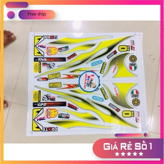 Tem rời dành cho xe exciter 2010 lửa vàng đen