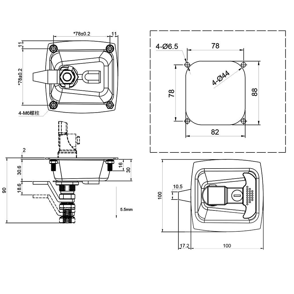 T Handle Lock Stainless Steel, Tool Box,Camper Trailer Heavy Duty