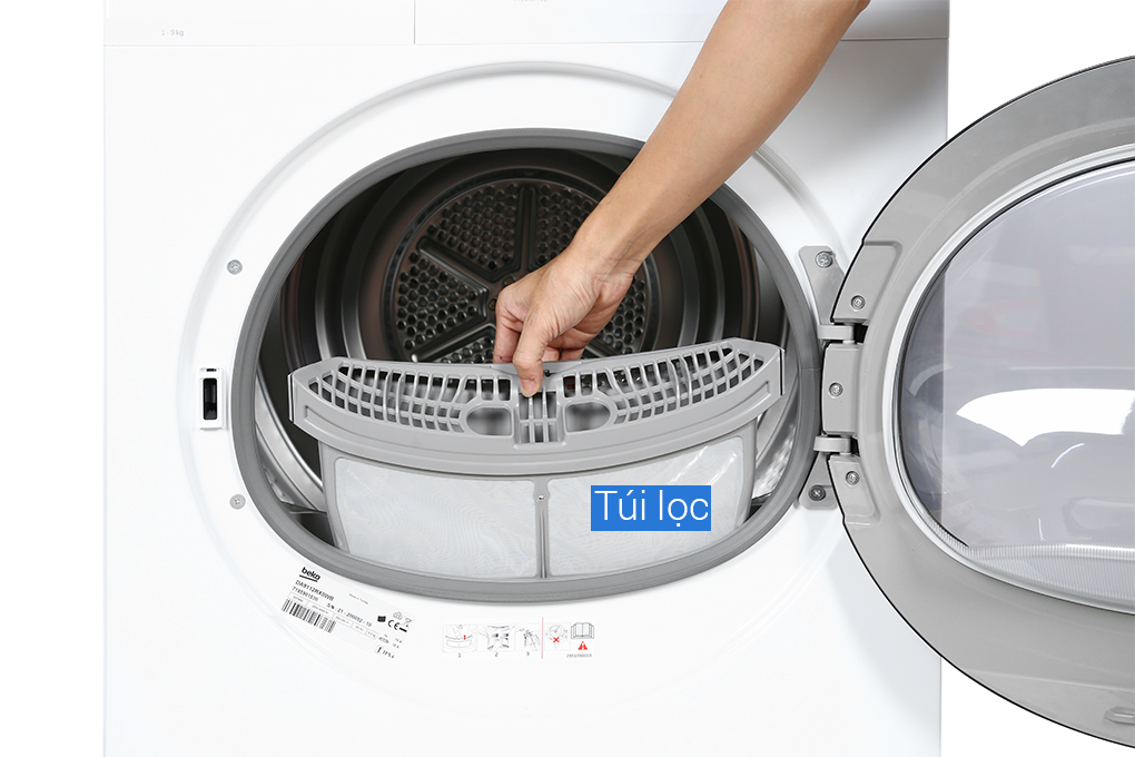 Máy sấy thông hơi Beko 9 kg DA9112RX0WB - Hàng chính hãng - Giao HCM và 1 số tỉnh thành