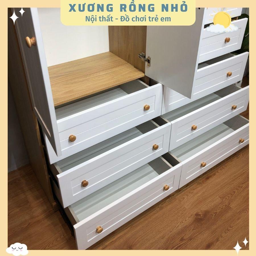 SET Tủ quần áo cho bé nhiều ngăn kéo tiện dụng_Tủ quần áo may đo yêu cầu riêng_Xương Rồng Nhỏ