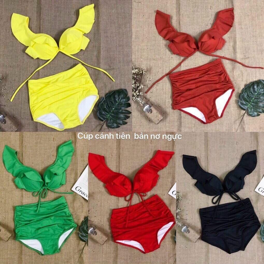 Bikini 2 Mảnh Cánh Tiên Quần Cạp Cao Che Bụng