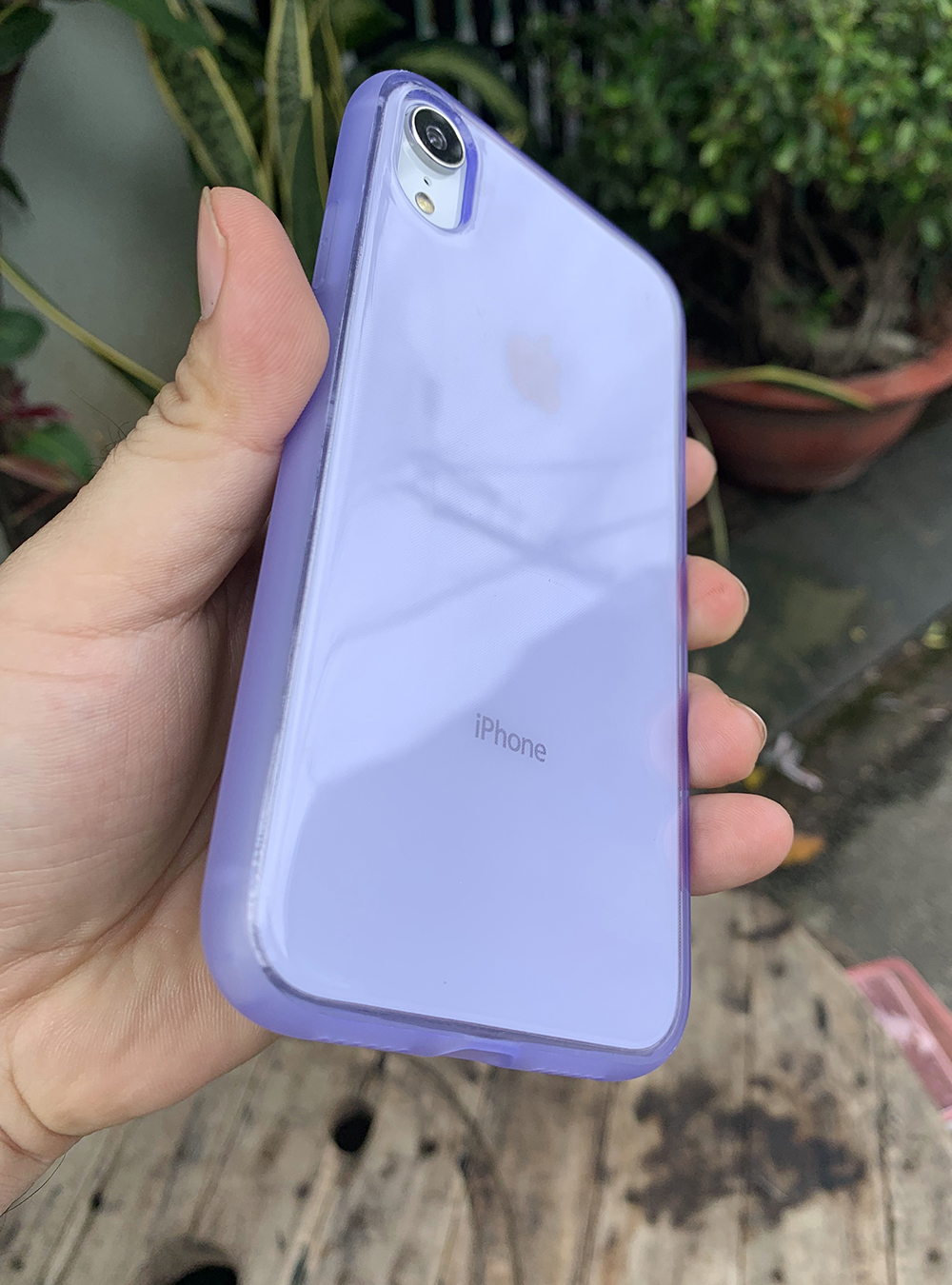 Ốp lưng dẻo cao cấp dành cho iPhone XR - Màu tím mờ