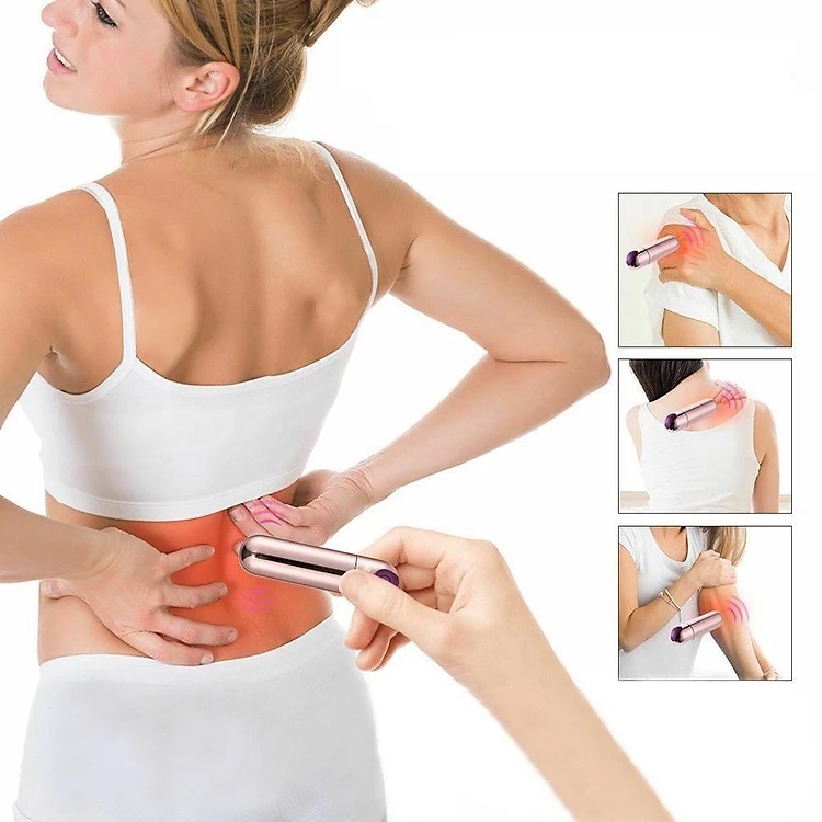 Máy Rung Mini Cầm Tay - Massage Đa Điểm 12 Kiểu Rung Pin Sạc - Chính Hãng