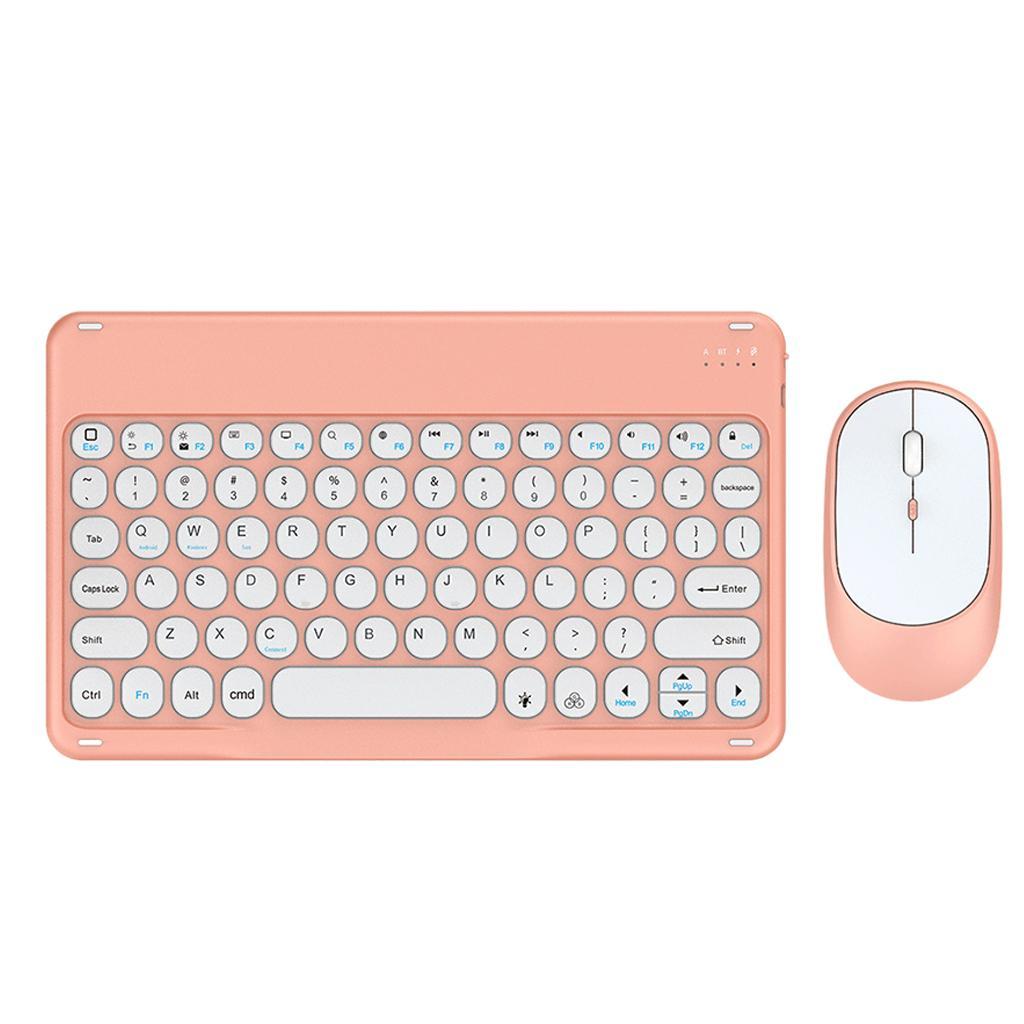 Bluetooth Wireless Keyboard Mouse Combo Cordless Rechargeable White