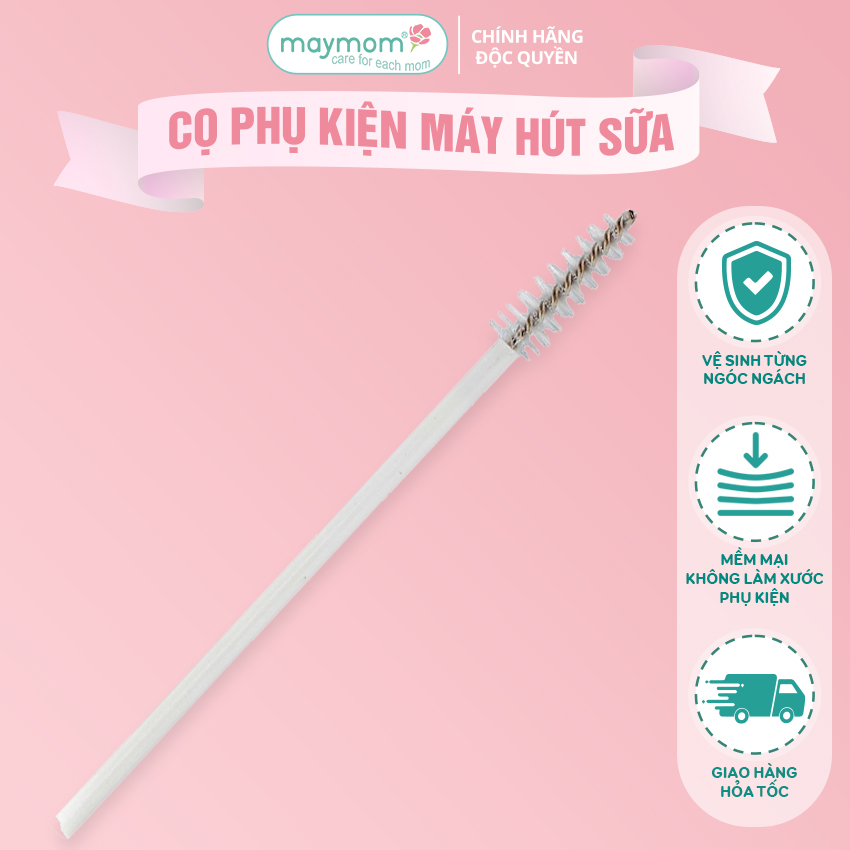 Cọ Phụ Kiện Maymom, Vệ Sinh Cổ Nối Phễu Hút Sữa, Chuyên Dụng Cho Việc Vệ Sinh Những Ngóc Ngách Nhỏ (1 cái)