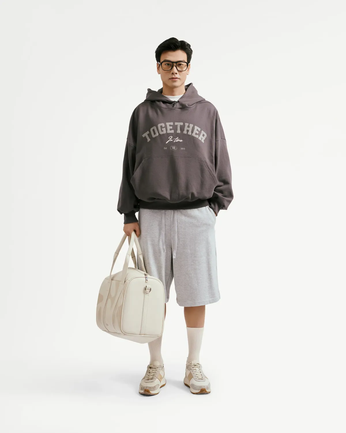 Áo hoodie nam vải nỉ Form Boxy - ROUTINE 10F25HOD001