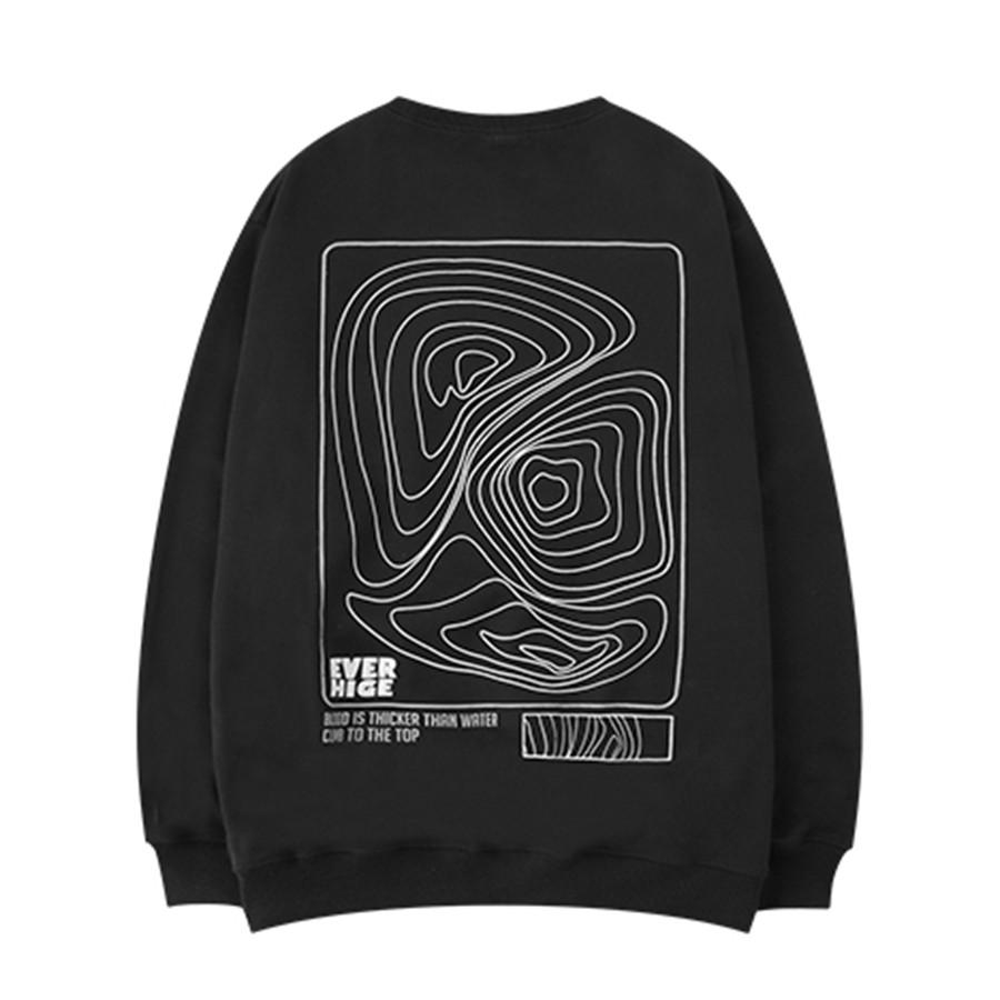 Áo dài tay HUGE NỈ BÔNG Unisex MonsterX Basic Sweater Ulzzang cặp đôi nam nữ form rộng oversize Hàn Quốc