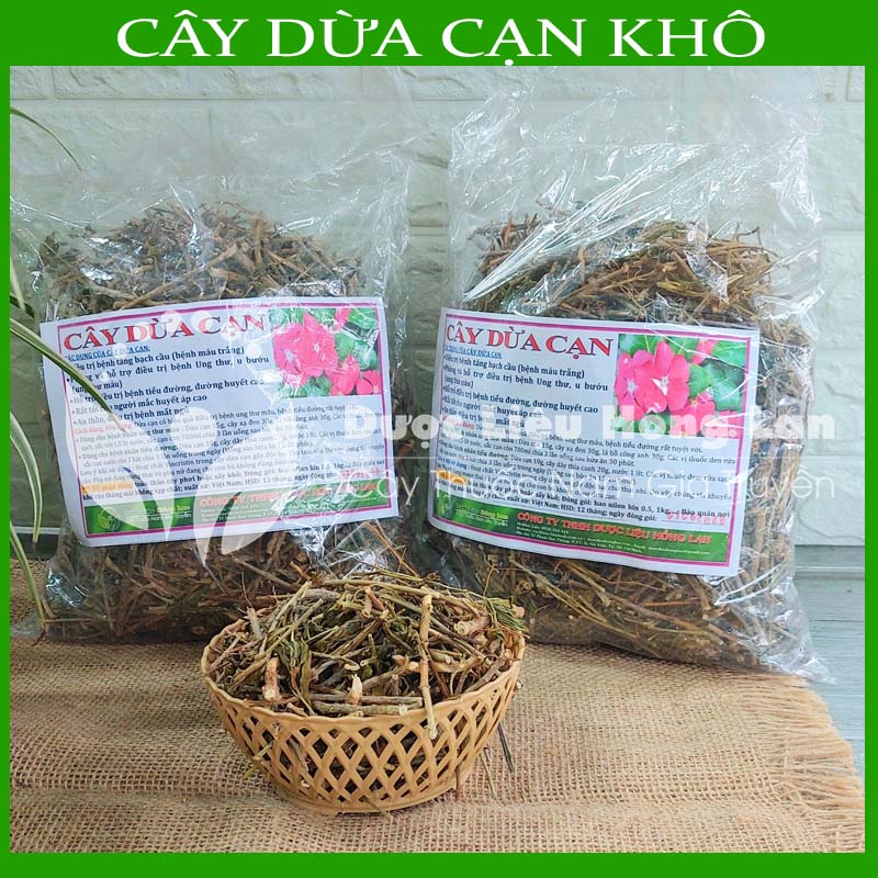 Cây Dừa Cạn khô sạch đóng gói 1kg