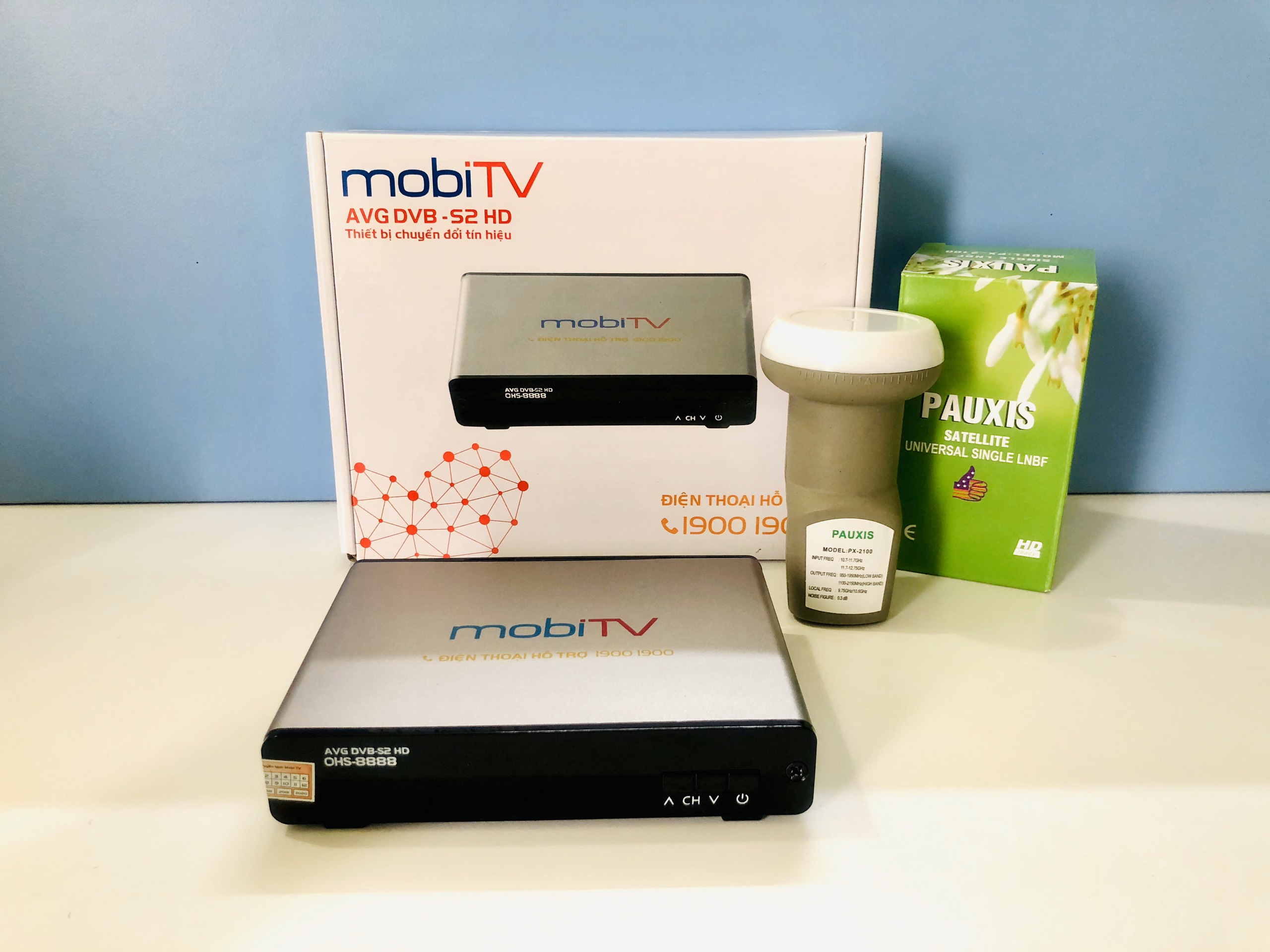 ĐẦU THU DVB S2 MOBITV,LNB PAUXIT HÀNG CHÍNH HÃNG,