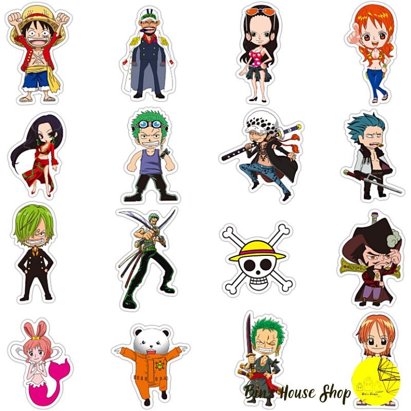 Bộ Sticker - Miến Dán Siêu Kute -Họa Tiết OnePice - Vua Hải Tặc