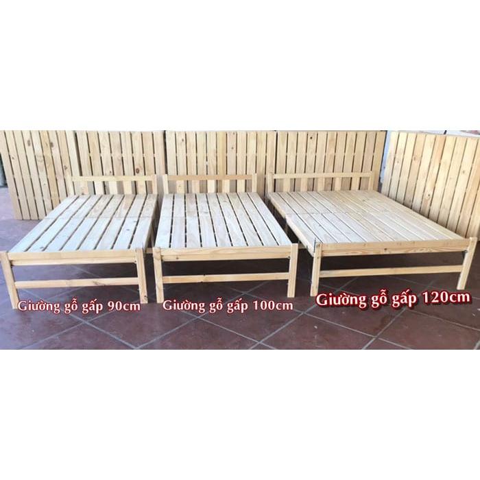 Giường ngủ , giường xếp gỗ thông gấp gọn 60cm,80cm,100cm,120cm,150cm