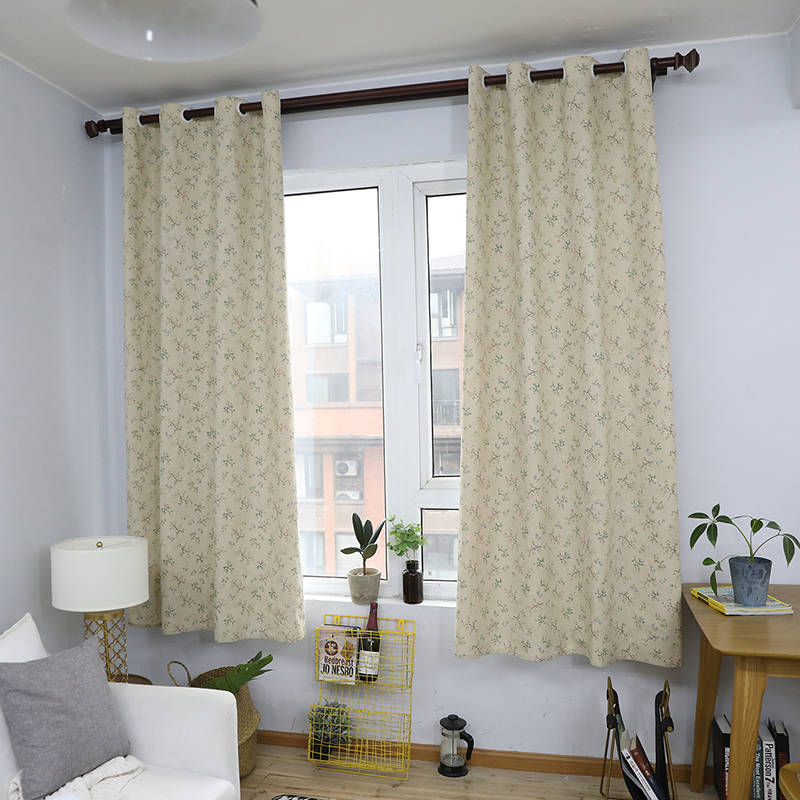 Rèm cửa sổ trang trí, rèm decor MARYTEXCO trang trí nhà cửa, làm dịu nhẹ ánh sáng tự nhiên, rèm ore hoàn thiện tặng kèm dây buộc rèm vintage - họa tiết DÂY HOA NHÍ R-G03 (Giao hàng cho vận chuyển trong 8h làm việc