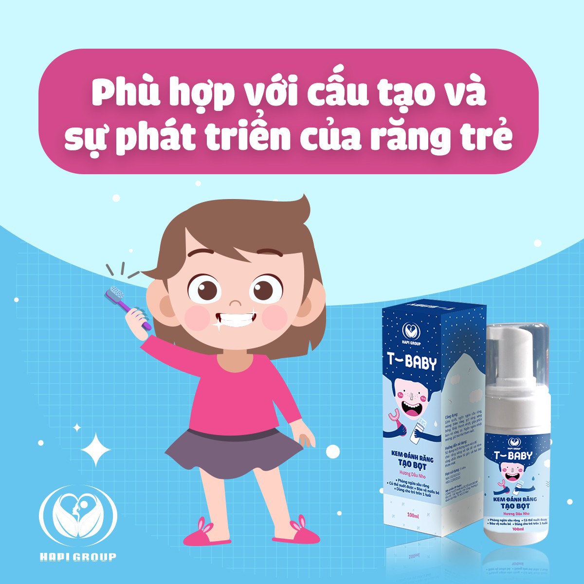 KEM ĐÁNH RĂNG TẠO BỌT T-BABY