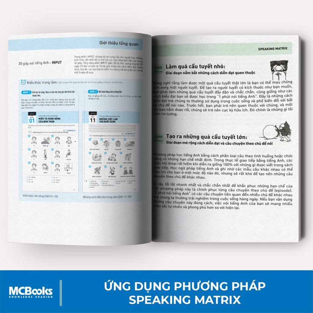 Sách - 30 Giây Nói Tiếng Anh Như Gió - Speaking Matrix - Học Qua App Online