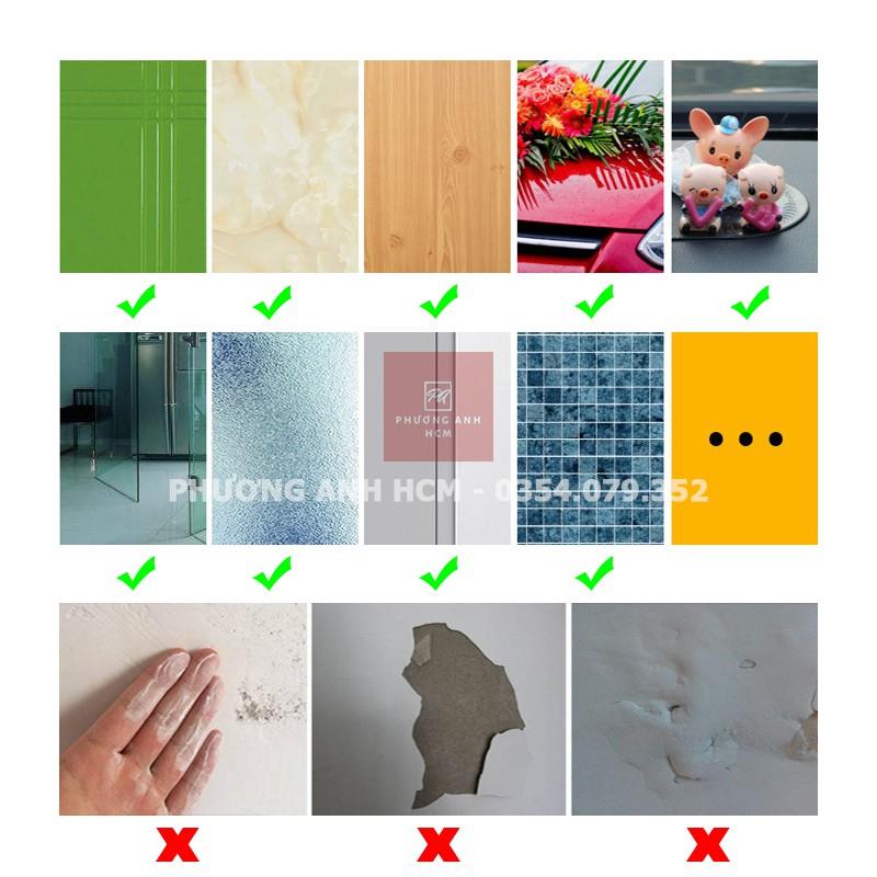 Miếng Dán Tường 2 Mặt Trong Suốt - Dán Tranh Ảnh, Dán Dự Phòng Cho Móc Treo Đồ, Kệ Nhà Tắm, Kệ Remote