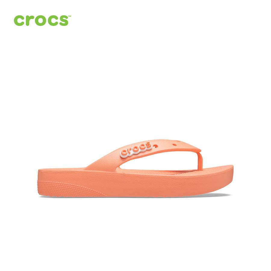 Dép xỏ ngón nữ Crocs FW Classic Flip Platform W Papaya - 207714-83E