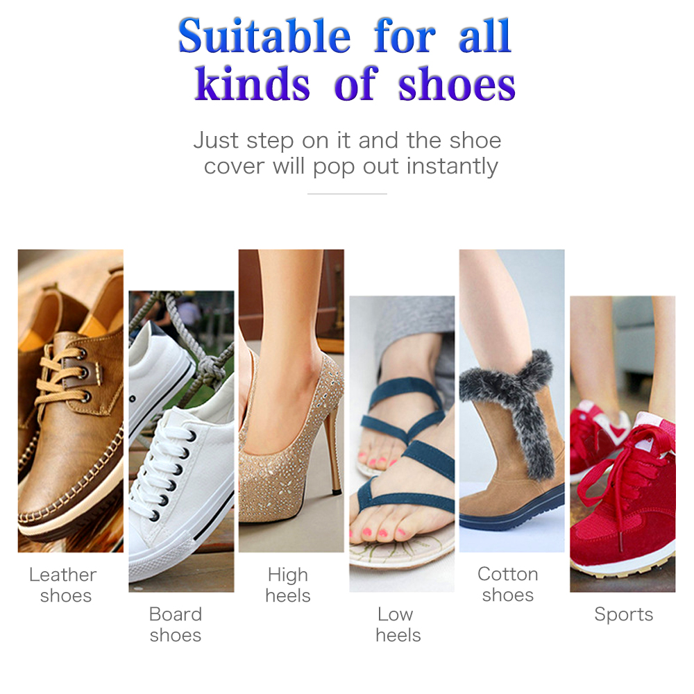 Máy bọc giày siêu tiện lợi cho bạn, với lò xo cơ học sẽ bung túi bọc khi bạn đặt giày vào