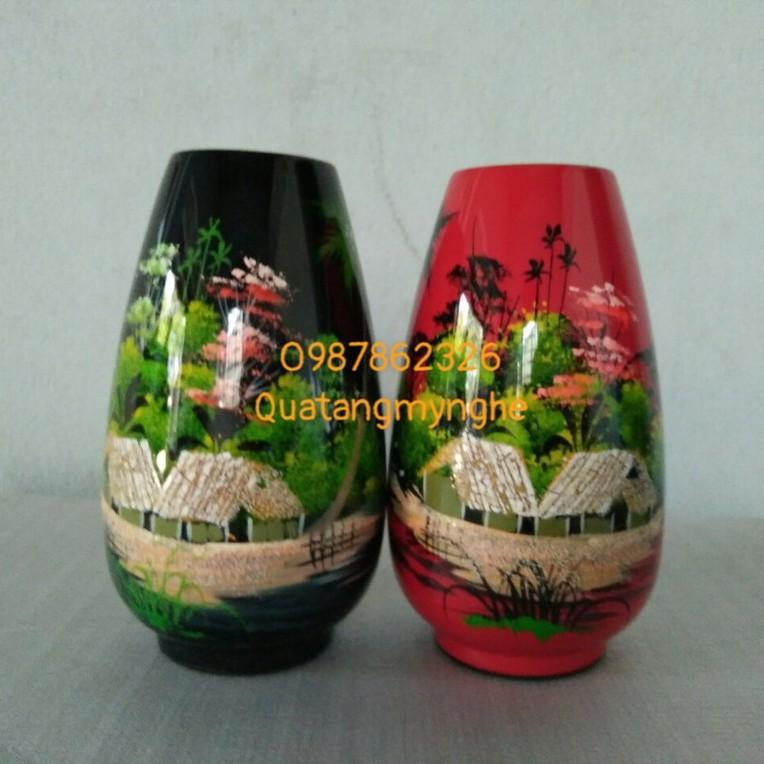 Bình hoa gỗ sơn mài