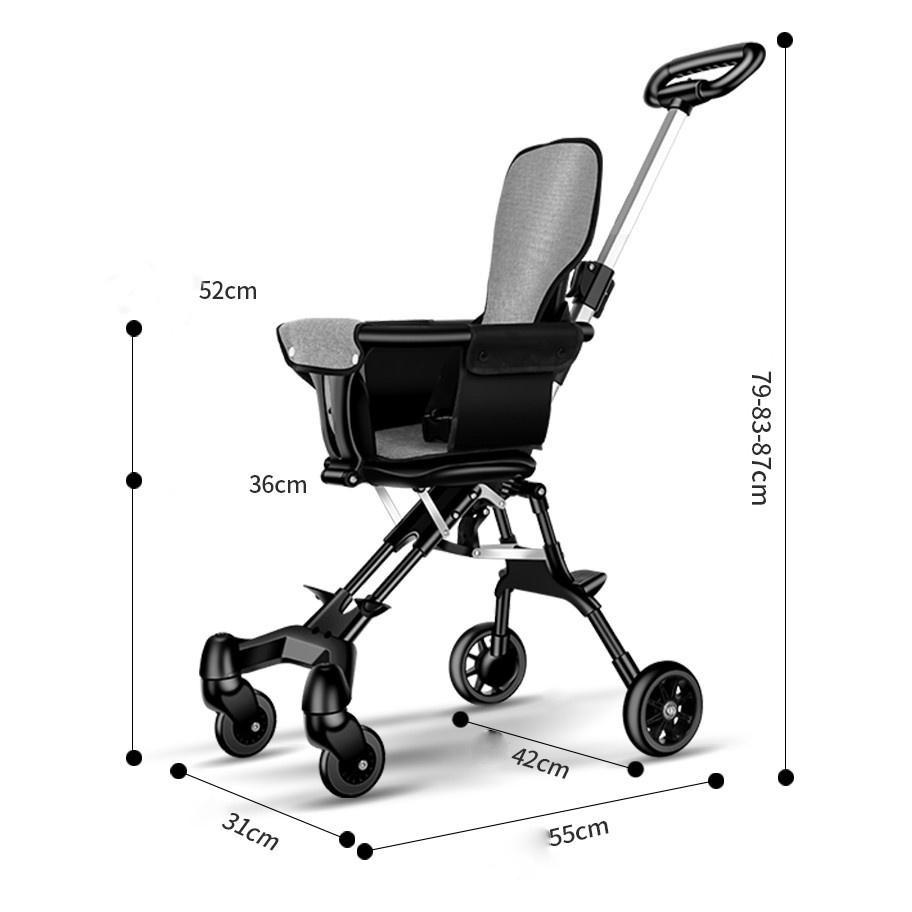 Xe Đẩy Gấp Gọn Xe Đẩy Đảo Chiều Cho Em Bé Đi Du Lịch Siêu Gọn Nhẹ NK01