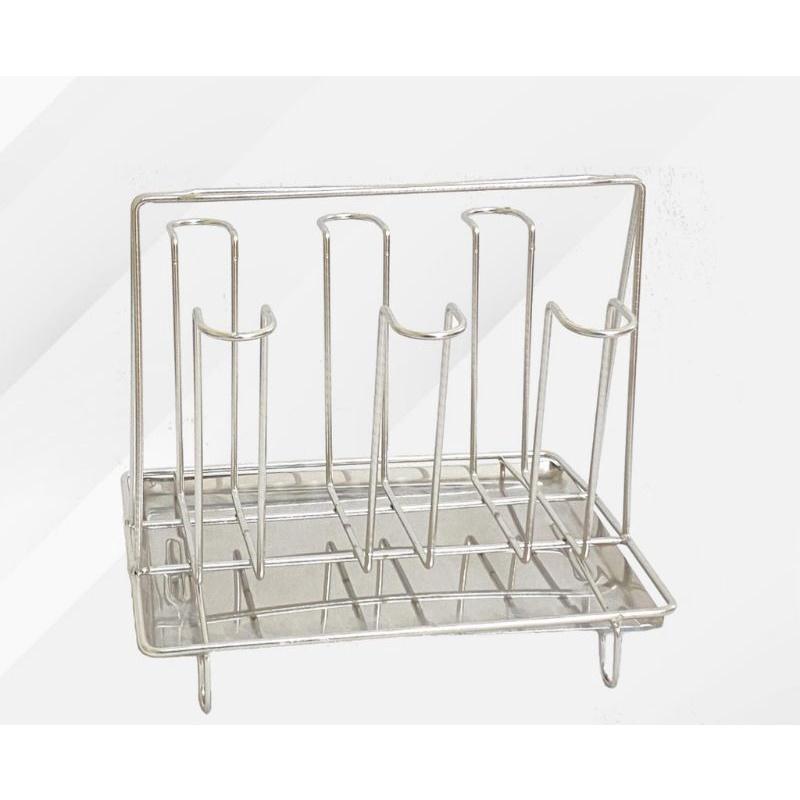 Kệ Úp Ly Inox Có Khay Hứng Nước