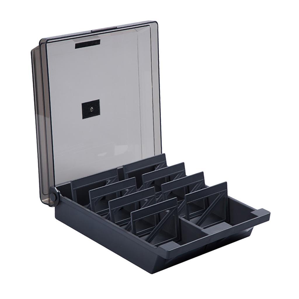 Business Card Holder Storage Box Name Card Organizer and 8 Divider