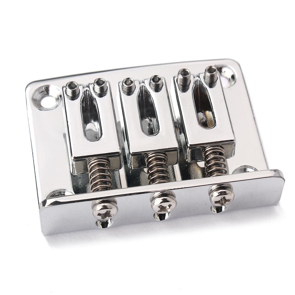 Adjustable 3 String Guitar Bridge Tailpiece Metal for Cigar Box Guitar DIY Set