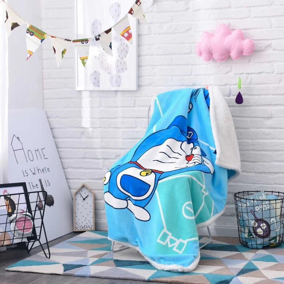 Chăn lông cừu vịt vàng , đôrêmon hellokitty hồng và nhiều mẫu khác cho bé trai bé gái