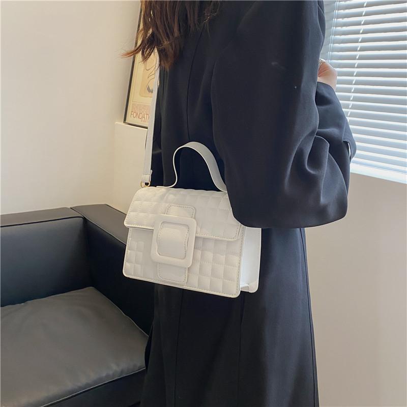 Túi Xách Nữ Hàn Quốc Đơn Giản Kẻ Sọc Thời Trang Da PU Đeo Vai Cho Nữ Sập Nhà Thiết Kế Hanbags Chất Lượng Cao Nữ Đeo Chéo