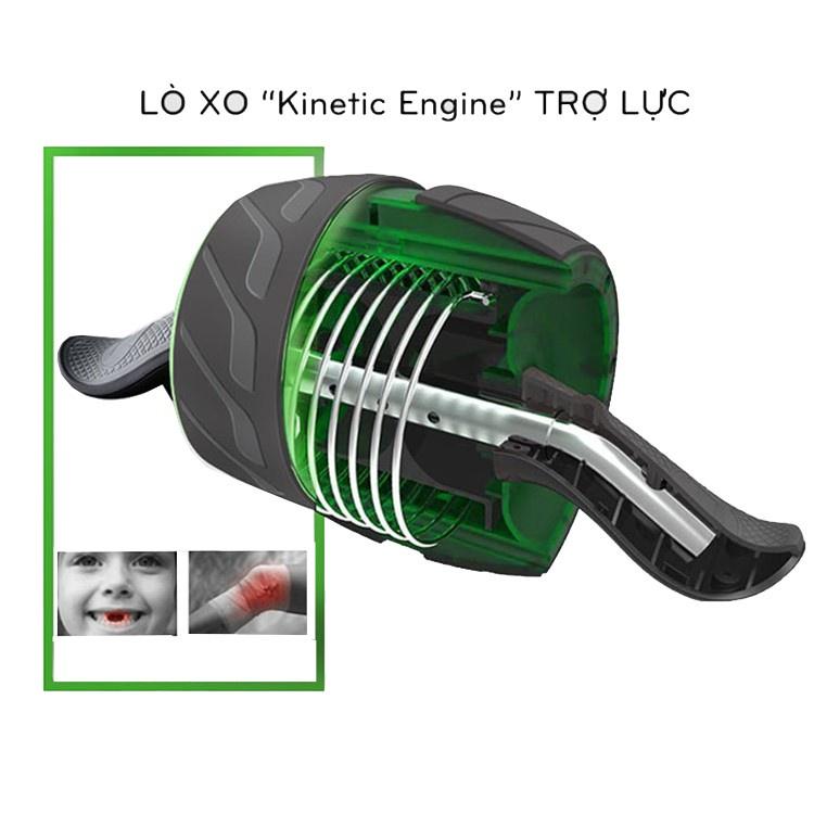 Con lăn tập bụng trợ lực, bánh xe tập bụng có lò xo trợ lực đốt mỡ bụng hiệu quả tặng kèm thảm lót gối