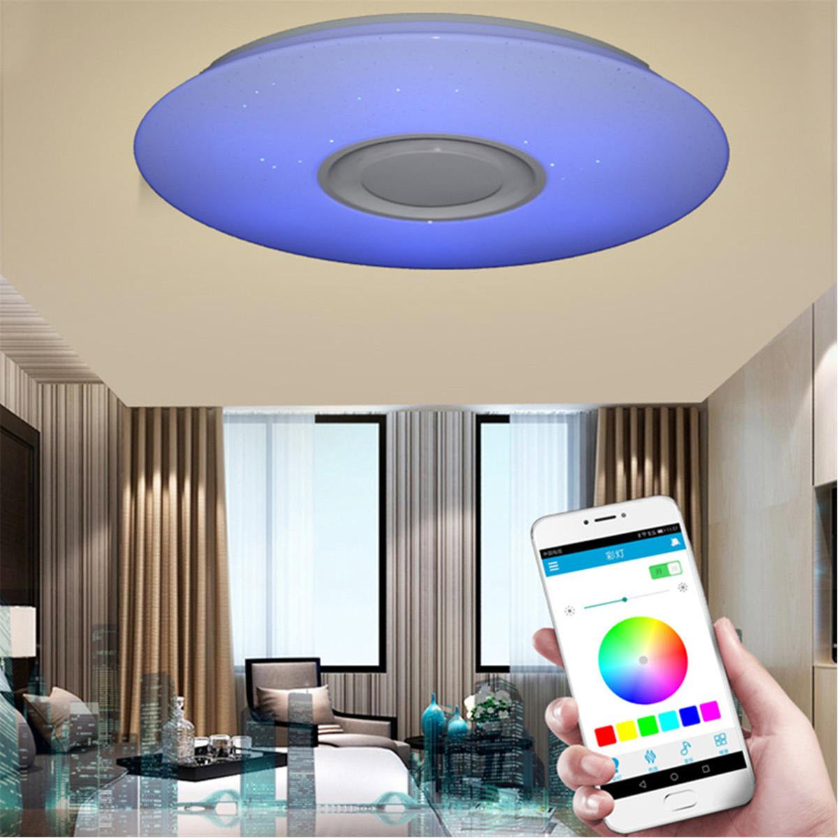 Đèn LED Ốp Trần Công Suất 36W/72W đổi màu RGB kiêm loa Bluetooth thông minh - Kết nối với điện thoại qua Bluetooth PD