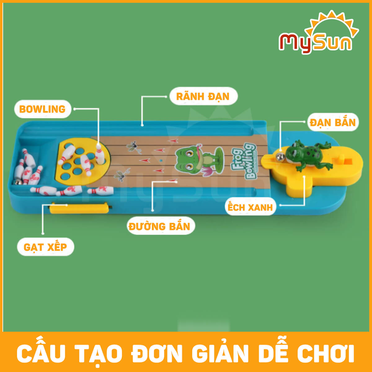 Bộ đồ chơi mô phỏng trò ném bowling cỡ bé mini cho trẻ em mầm non MySun