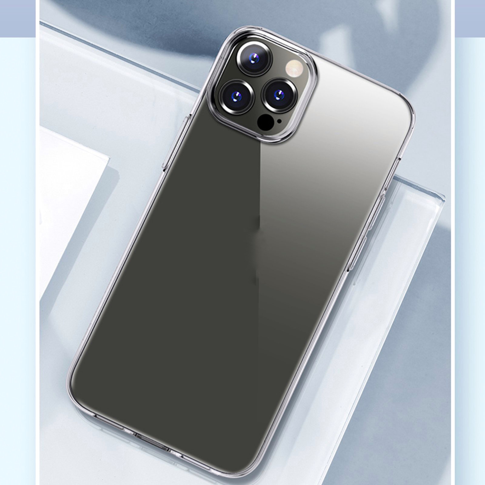 Ốp Lưng TEMPERED GLASS TRANSPARENT Nguyên Liệu Đức dành cho iPhone 14 / iPhone 14 Plus/ iPhone 14 Pro/ iPhone 14 ProMax- Hàng chính hãng
